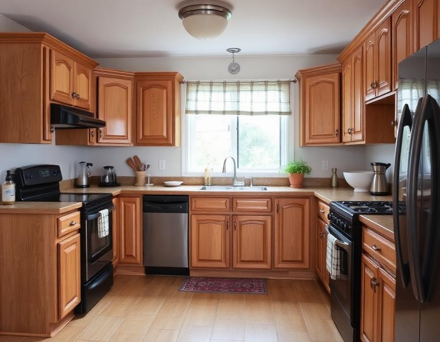 Kitchen Cabinet Refinish — Kennesaw before
